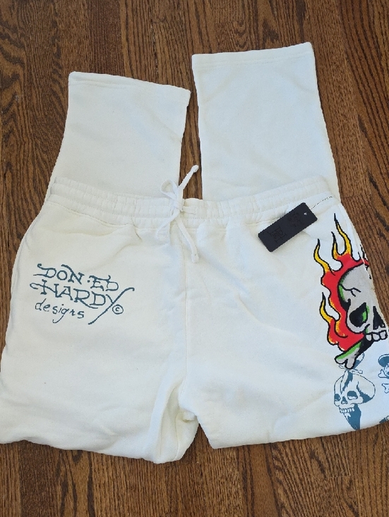 Ed Hardy On Fire Wide Leg Pants - Picture 3 of 7
